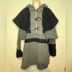 Half Moon Travel Wear Wool Cape/Coat